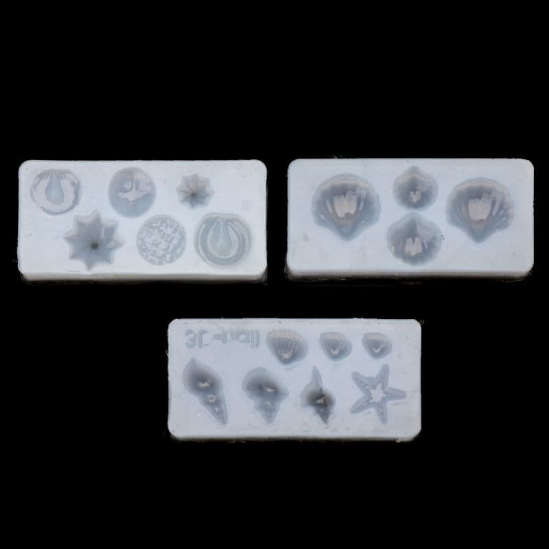 SUIT * 3 Unidades De Concha DIY Para Em Formato De Estrela Do Mar Molde De Silicone Arte Unhas Joias