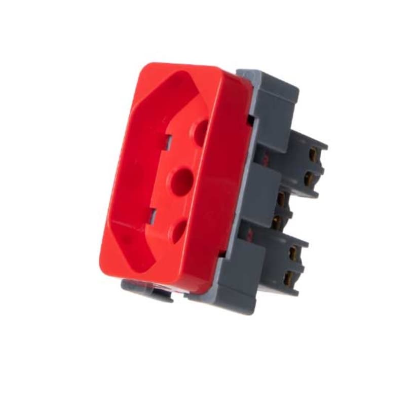 Linha B3 Tomada Padrão Brasileiro Vermelho 2p+t 20a 250v