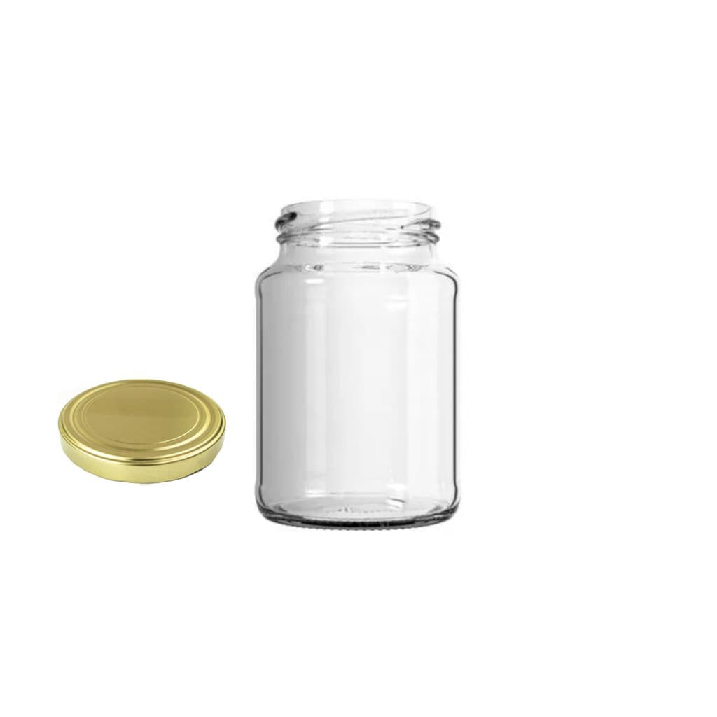 Kit 60 Pote de Vidro Para Conserva Mantimento 500ml Tampa Metal