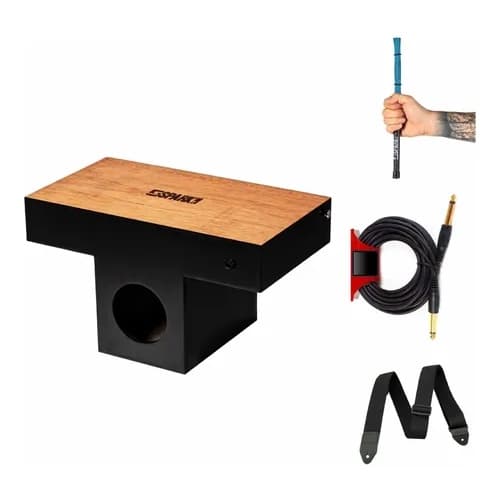 Cajon De Colo Natural ou Preto + 01 Vassourinha + Correia + Cabo P10