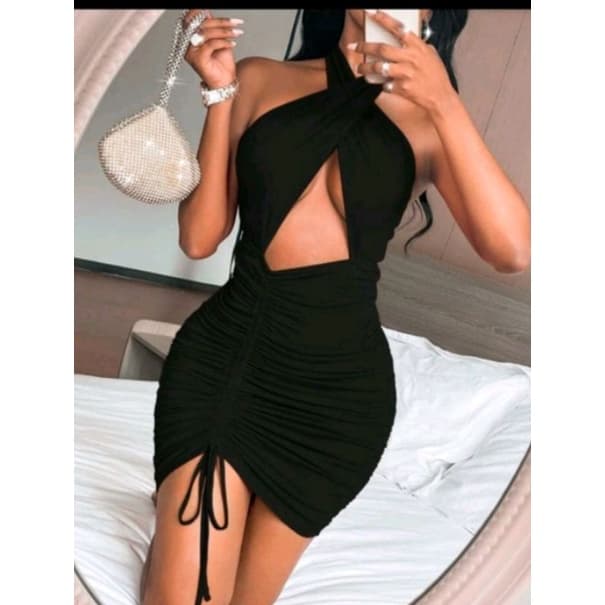 vestido gringo trancado no pescoco