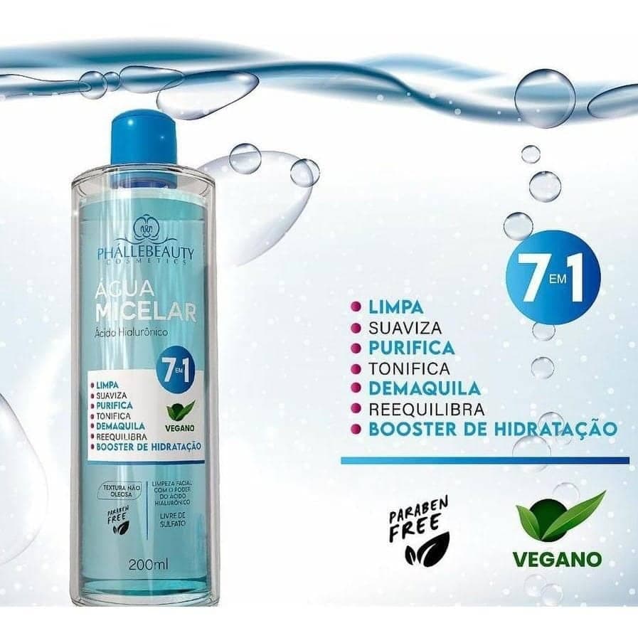 Água Micelar 7 em 1 Phállebeauty 200 ml