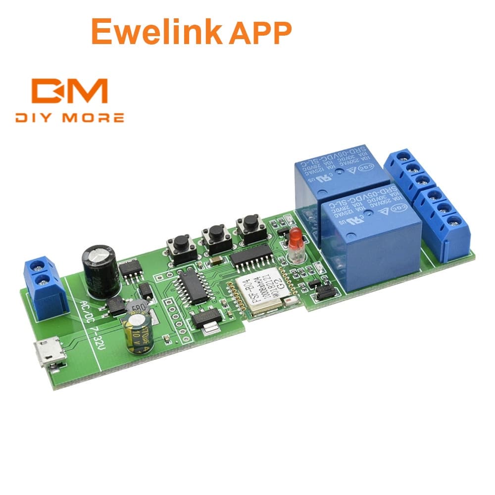 DIYMORE   Ewelink 2 Canal Wifi Módulo De Relé Interruptor De Controle Remoto De Casa Inteligente