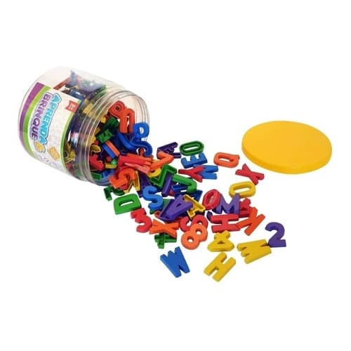 Jogo Infantil Didático Números + Letras Alfabeto 200 Peças