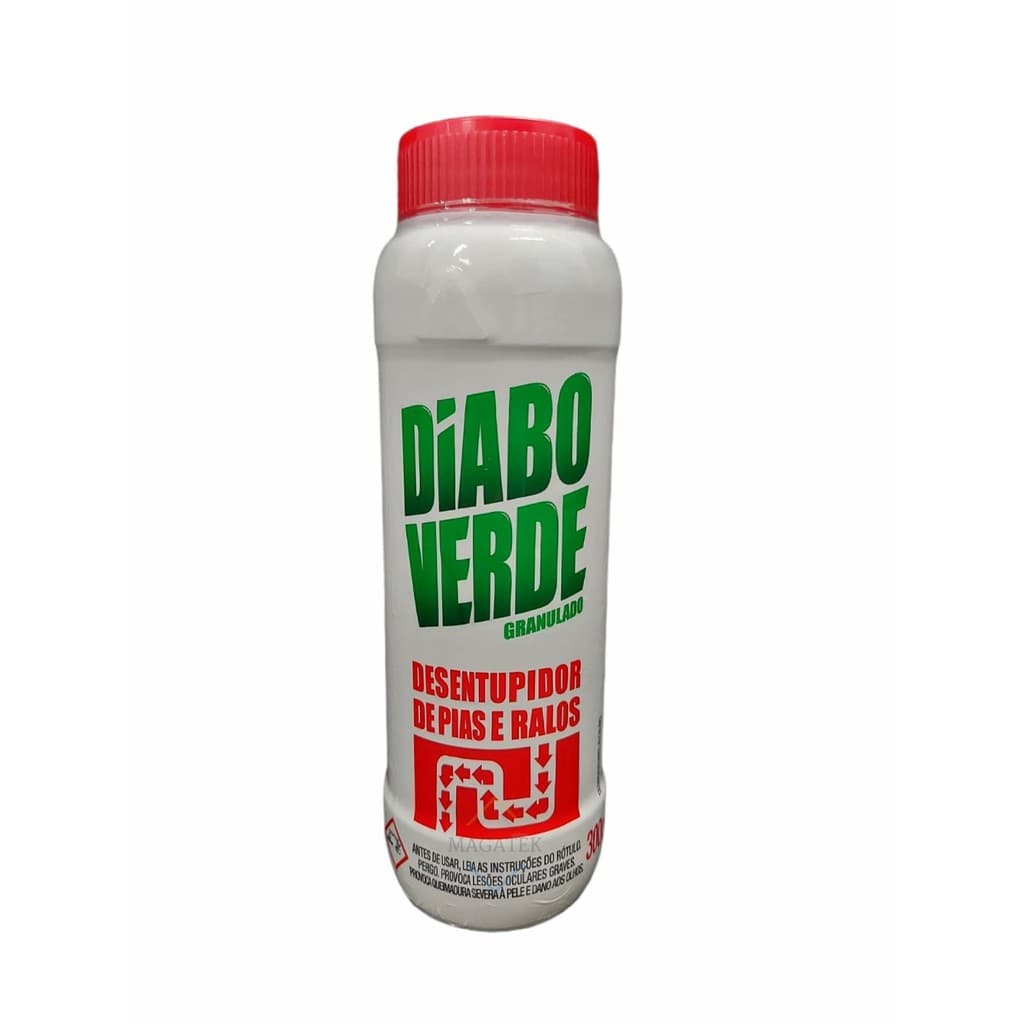 Desentupidor De Pias E Ralos Diabo Verde Granulado 300g