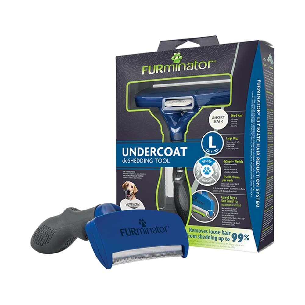 FURminator Grande Para Cães de Pelo Curto - Escova Tira Pelos