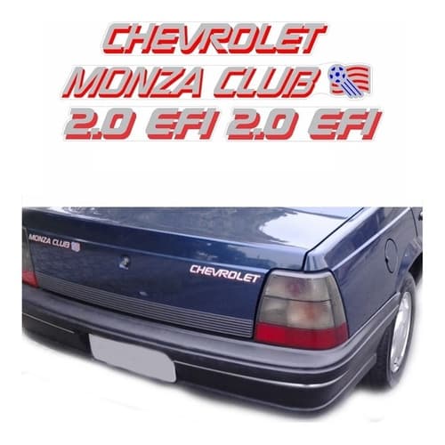 Kit Adesivo Chevrolet Monza Club 2.0 Efi Prata
