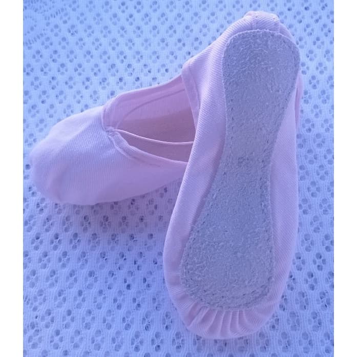 Sapatilha Ballet 1/2 Meia Ponta Lona Sapatilha Ballet Rosa Branco
