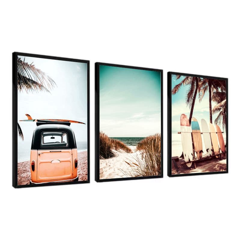 Quadros decorativos paisagem praia quarto sala