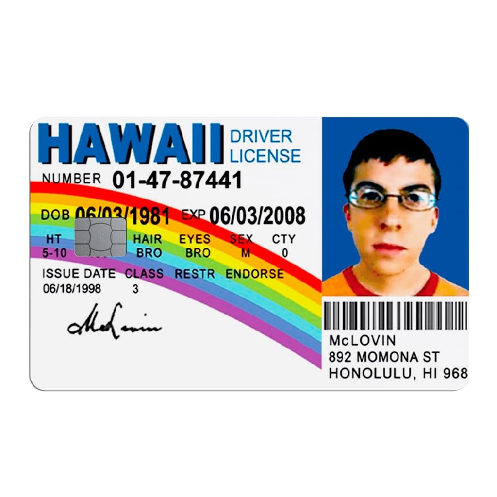 Adesivo para Cartão McLovin Película Protetora Capinha