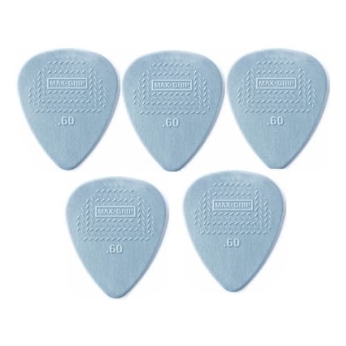 Palheta Maxgrip Nylon 0.60mm Cinza Pacote Com 5