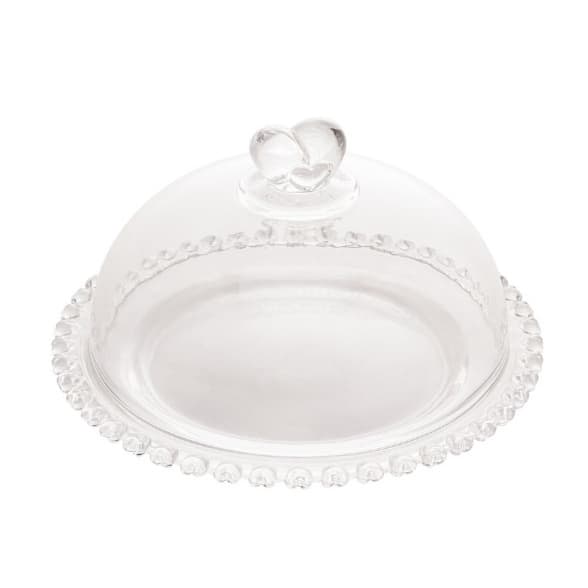 Queijeira de Cristal com Tampa Coração