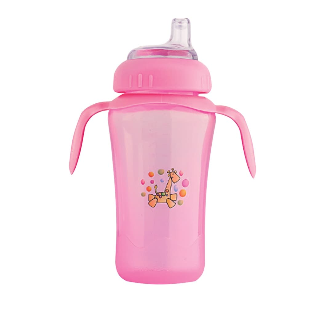 Copo Educativo Rosa com Bico de Silicone 330ml Cefisa
