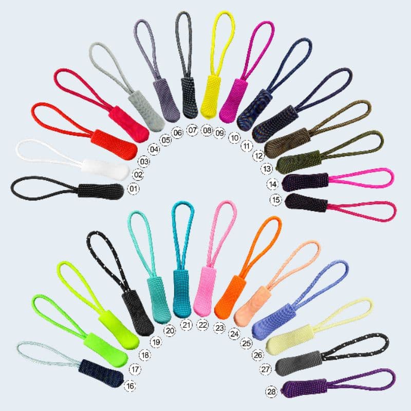 puxador de ziper colorido substituir fivela quebrada bolsa organizadora mochila borracha corda presente chaveiro tático