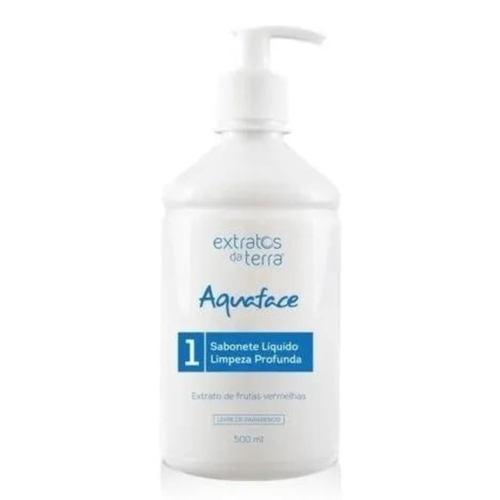 Aquaface Sabonete Todos Os Tipos De Pele 500ml Extratos da terra