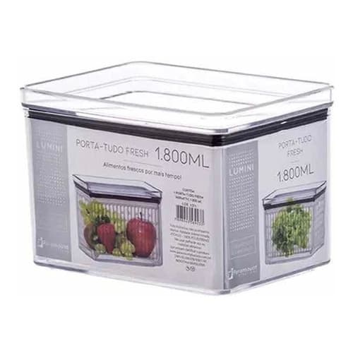 Pote Porta Tudo Fresh Hermético Lumini De Acrílico 1800ml