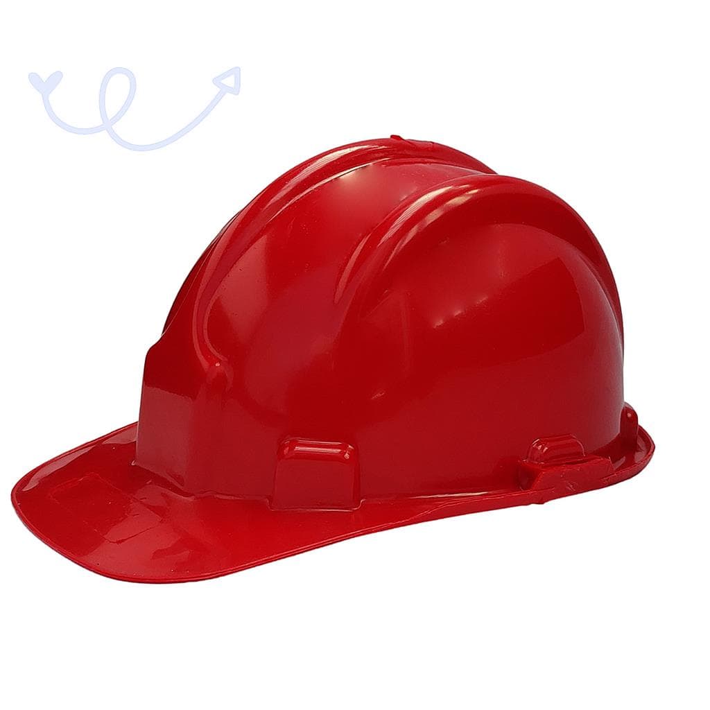 Capacete de Seguranca Plastcor Para Obra Construcao Vermelho