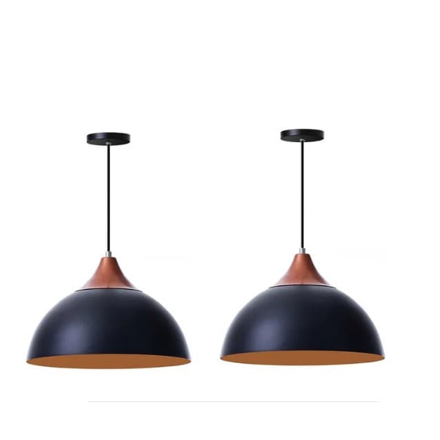 Kit 2 Pendentes Meia Lua 30cm Com Chapéu Alumínio Decorações