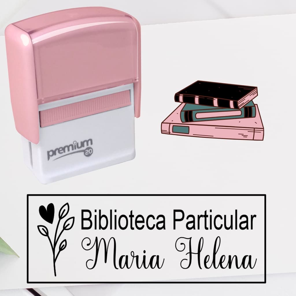 Carimbo Biblioteca Particular | Carimbo para livro | Carimbo Acervo Pessoal