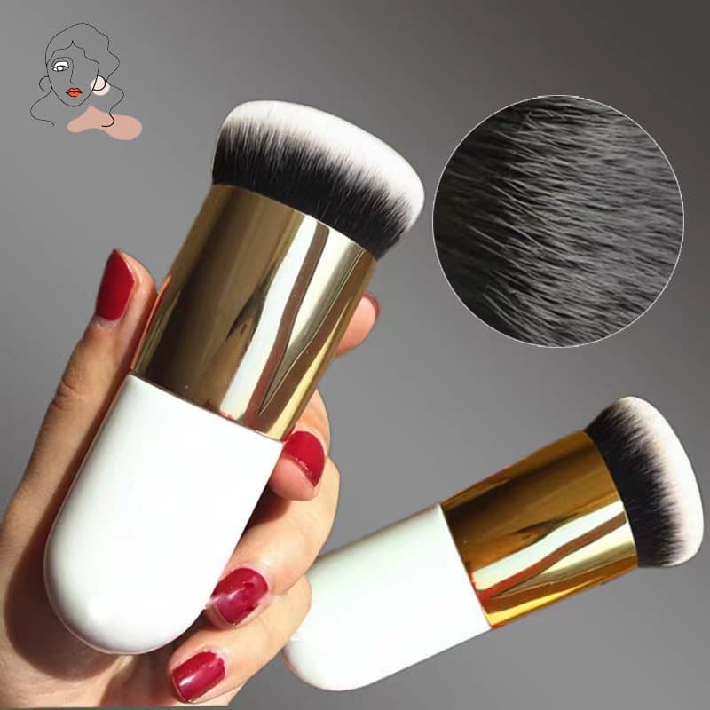 Nova Escova De Base Plana Maquiagem Profissional Cosmética