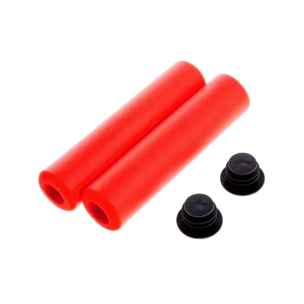 Manopla MTB Silicone WS-088 Macia 130mm Vermelho c/ Plugs