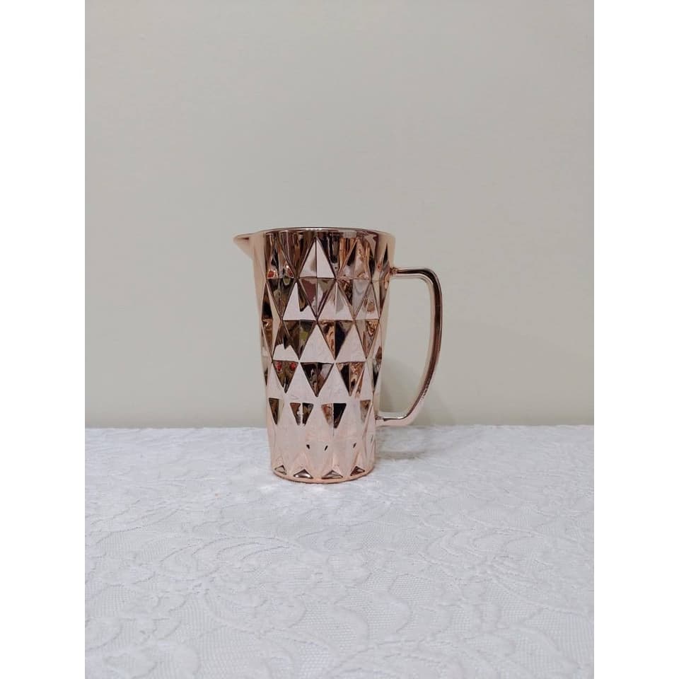 Jarra de Vidro Sodo-Calcico Diamond Golden Rose 1 Litro - Lyor (Segunda Linha****)