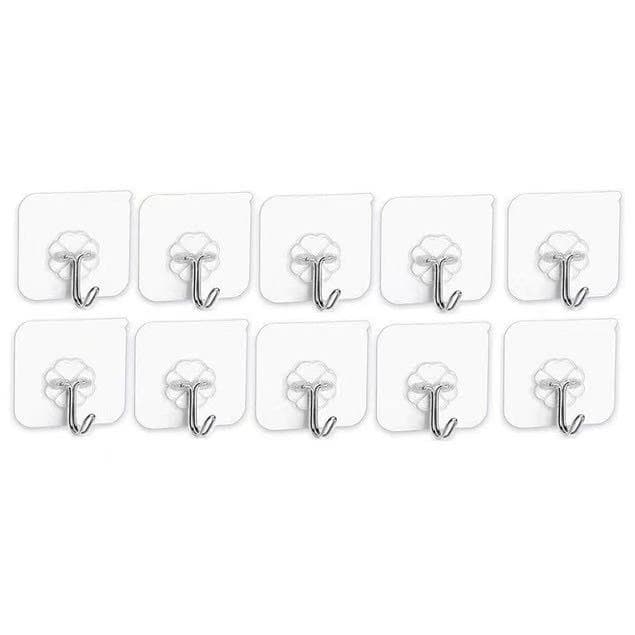 10pcs Gancho Adesivo Parede Transparente Multifuncional Autocolante/Forte força de ligação/gancho/gancho parede