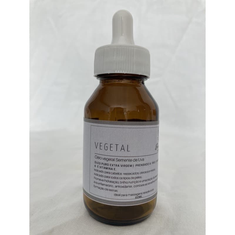 Óleo Vegetal de Semente de Uva Prensado a Frio  30 60 e 100mL