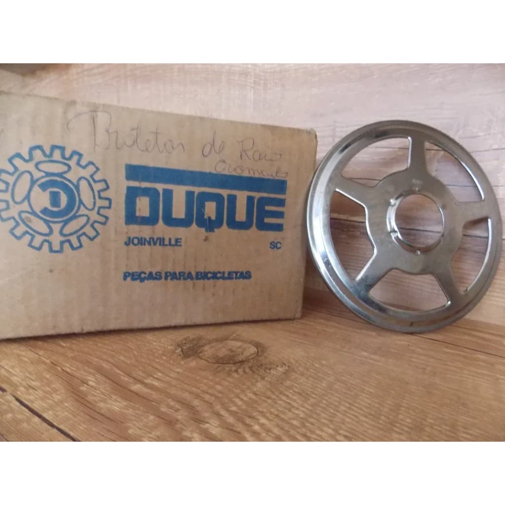 Protetor De Raios De Bicicleta Caloi 10 Original Duque Cromada - novo de estoque antigo