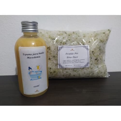 Sais De Banho 1k +espuma Para Banho Macadâmia 150ml Promoção