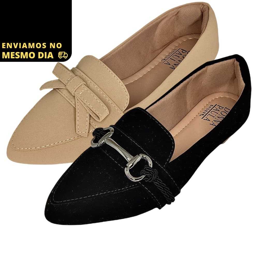 Sapatilha Feminina Casual Sapato Social Confortável Mocassim Moda Sandália Lançamento Ref.32