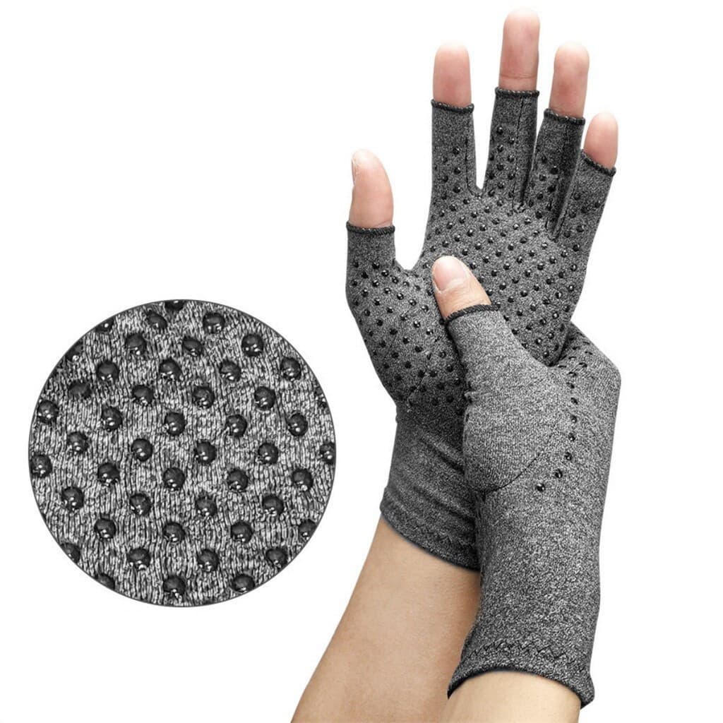 Luvas de Compressão Sem Dedos – Suporte para Mãos Cansadas e Rigidez Articular