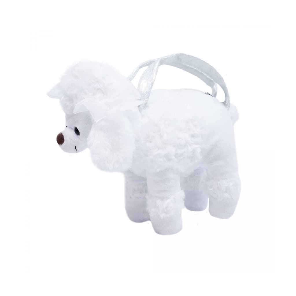 Bolsa Infantil Cachorrinha Poodle Branco 23X23cm - Pelúcia