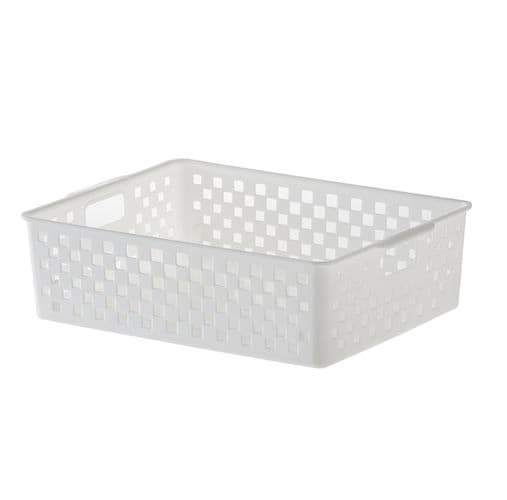 Cesto Organizador Quadratta 27x21x8  Branco - 891 - Paramount