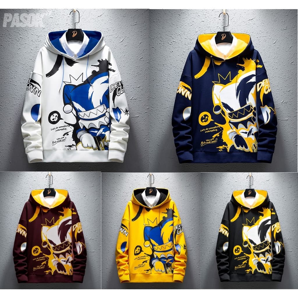 HOODIE MIX NR DEVIL CLOWN ONE l Suéter Jaqueta Outerwear Homens Universal Mulheres Roupas De Moda