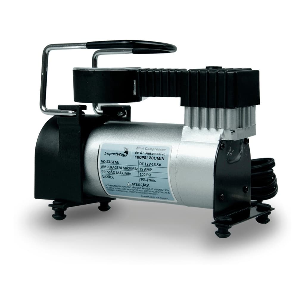 Mini Compressor De Ar Automotivo Portátil 100psi 20l/min 12v