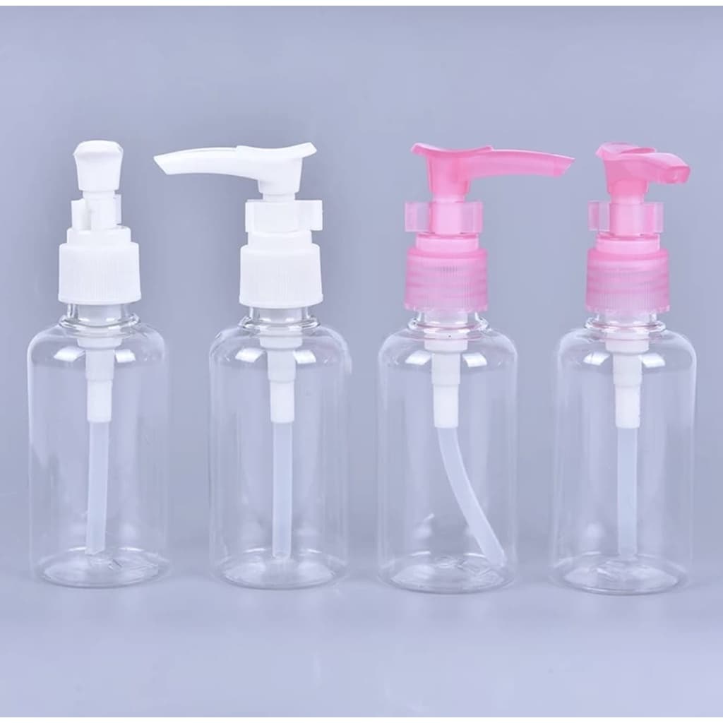 Kit Com 2 Frasco Valvula Pump e Spray  50ml/75ml/100ml Frasco Valvula Pump Álcool Gel Sabonete Líquido