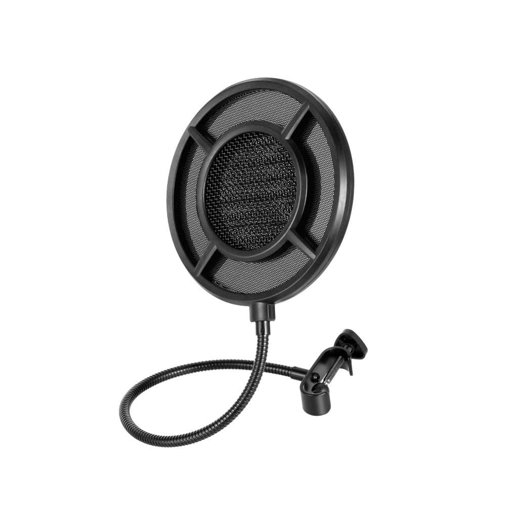 Pop filter Metalico Profissional Gamer p/Microfone Blue Yeti, Nano, Snowball, Razer Seiren,Preto, Aco