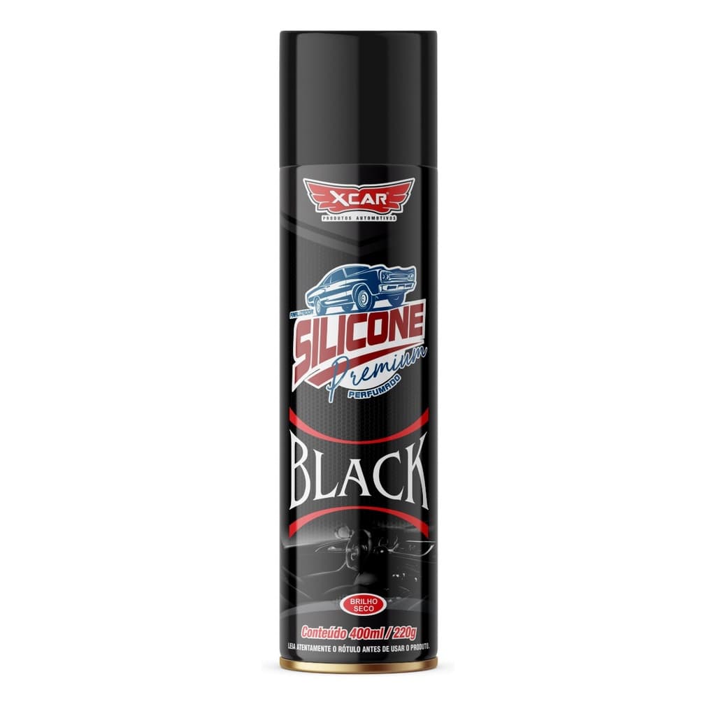 Silicone Spray Black 400ml Xcar Produtos Automotivos
