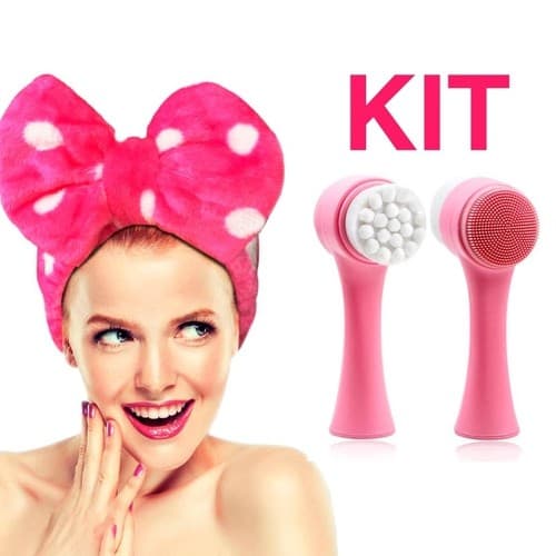 kit escova de limpeza facil+ faixa baratinha modelo lacinho