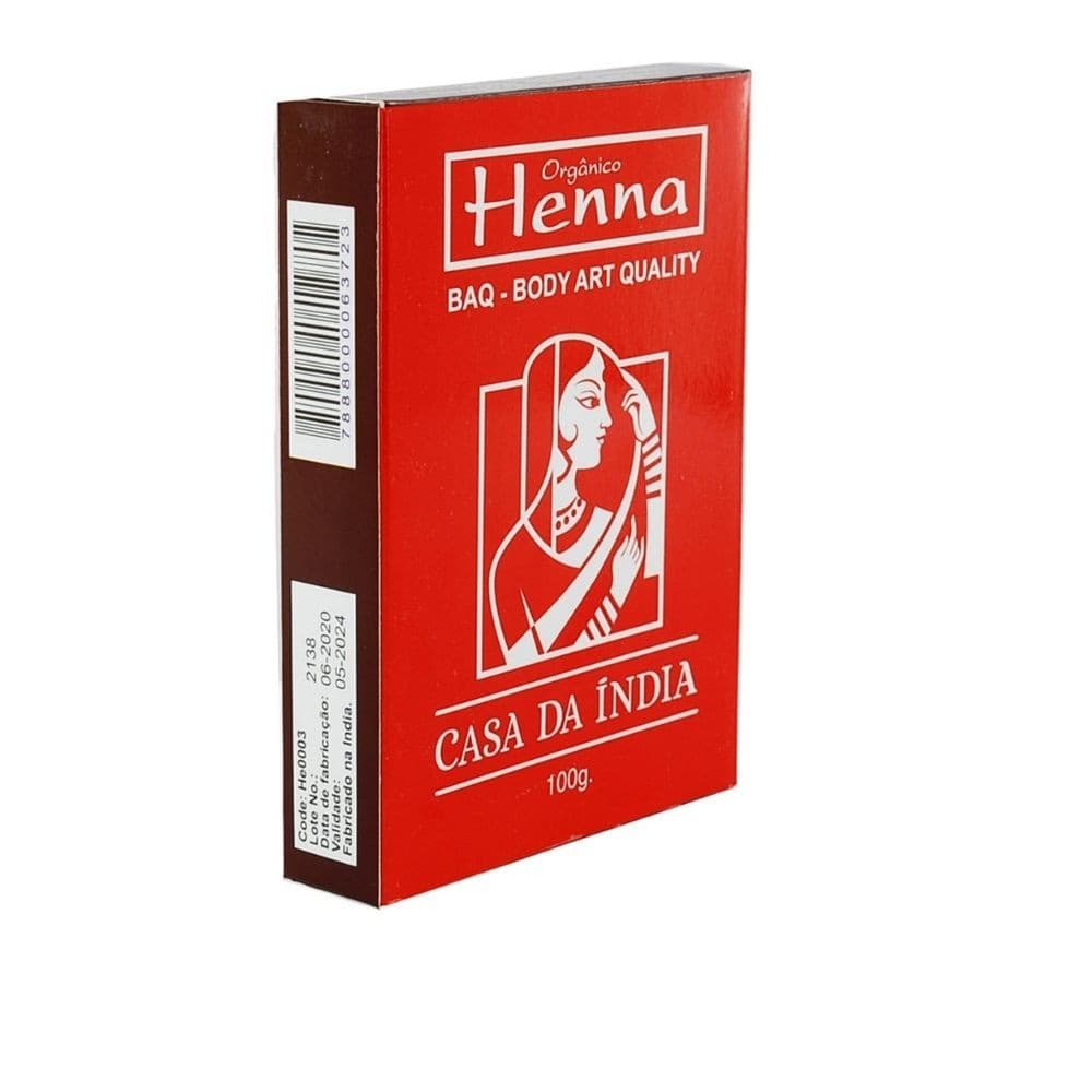 Henna Orgânica Indiana Para Tatuagem BAQ- Body Art Quality