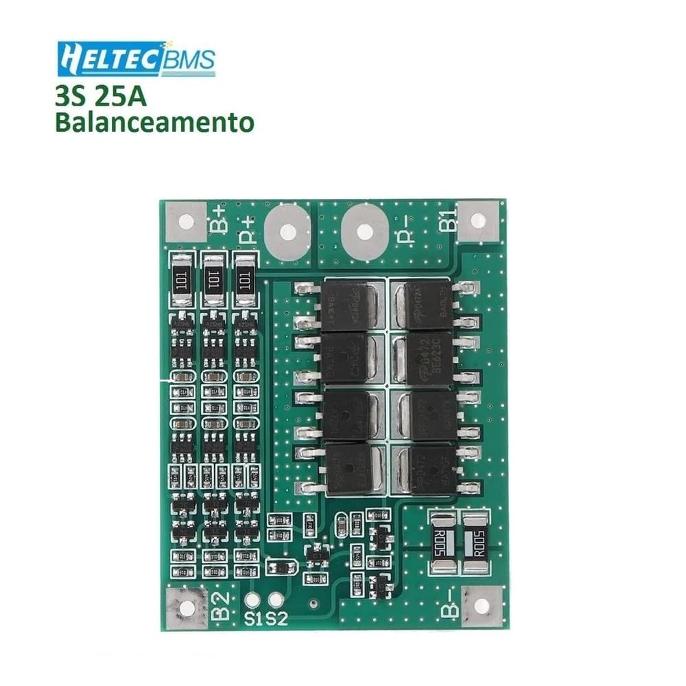 Placa Proteção BMS 3s 25a Com Balanceamento