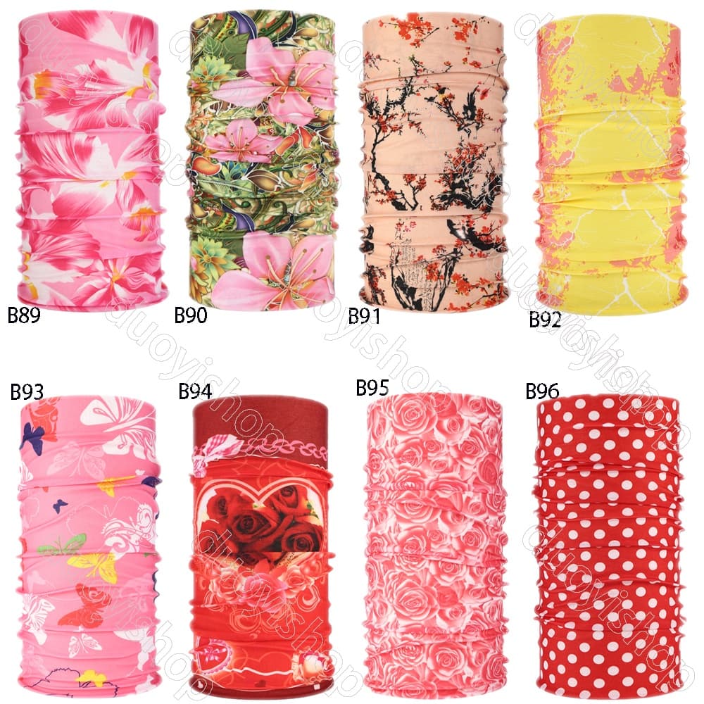 Rosa Moda Anti Poeira 3D Impresso Buff Bandana Motocicleta Bicicleta Esporte Headband