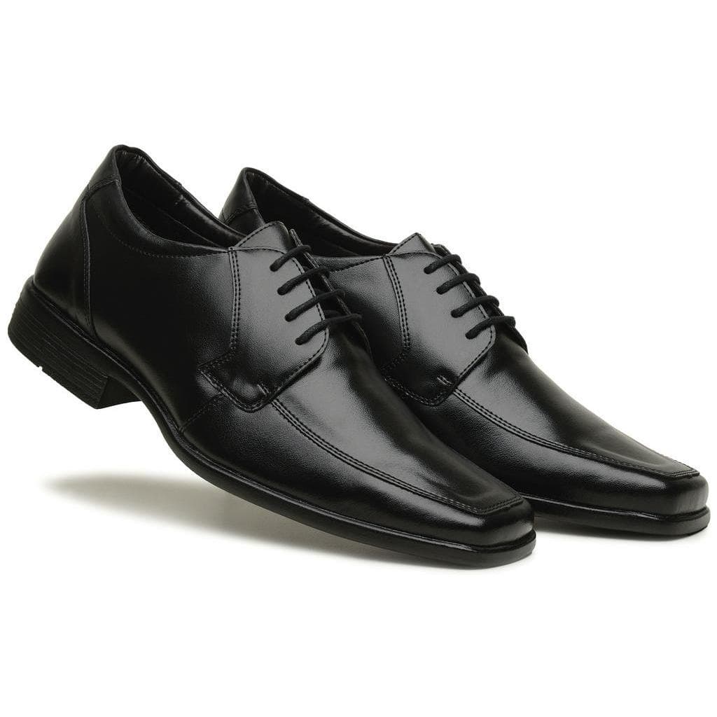 Sapato Social Confort Bertelli com Cadarço 90100 - Preto