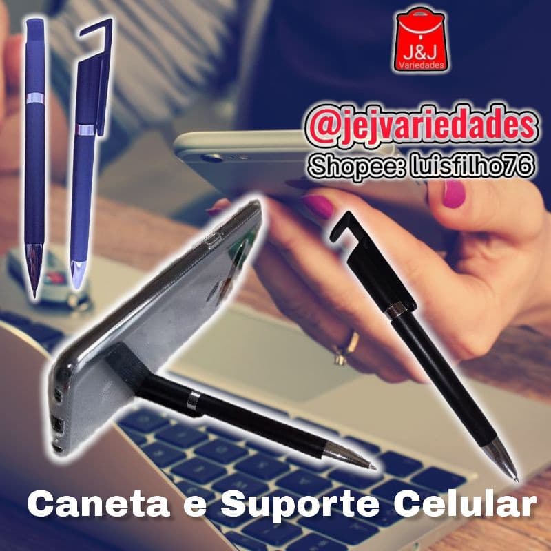Caneta com suporte Celular