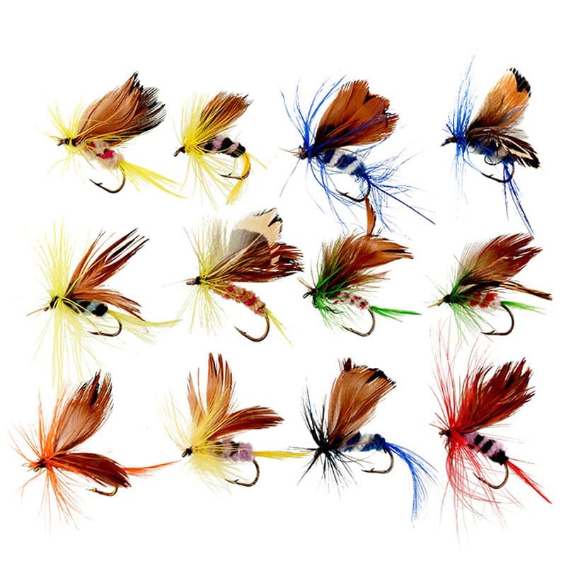 Novo Pacote com 10 Iscas para Pesca de Moscas Insetos Iscas Artificiais com Ganhos Crank Super Afiados Equipamento de