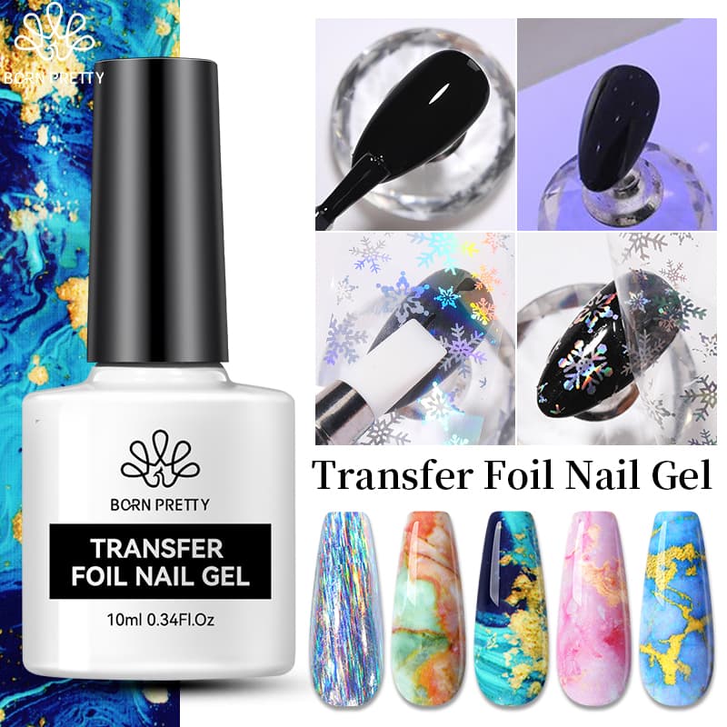 BORN PRETTY 7ml Folha De Transferência Gel Unha Polonês Adesivo Cola Para Unhas Soak Off Impressão UV Verniz Nail Art Ma