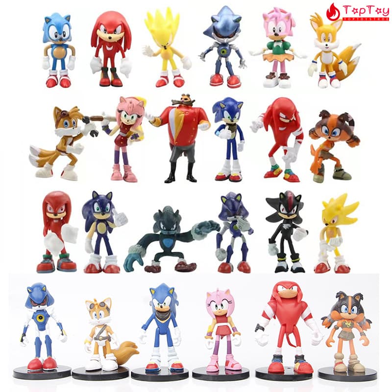 18 Peças Conjunto Sonic Figura de Ação Boneca Modelo Brinquedos Boom Rara Dr Beggman Sombra Para Presente de Aniversário