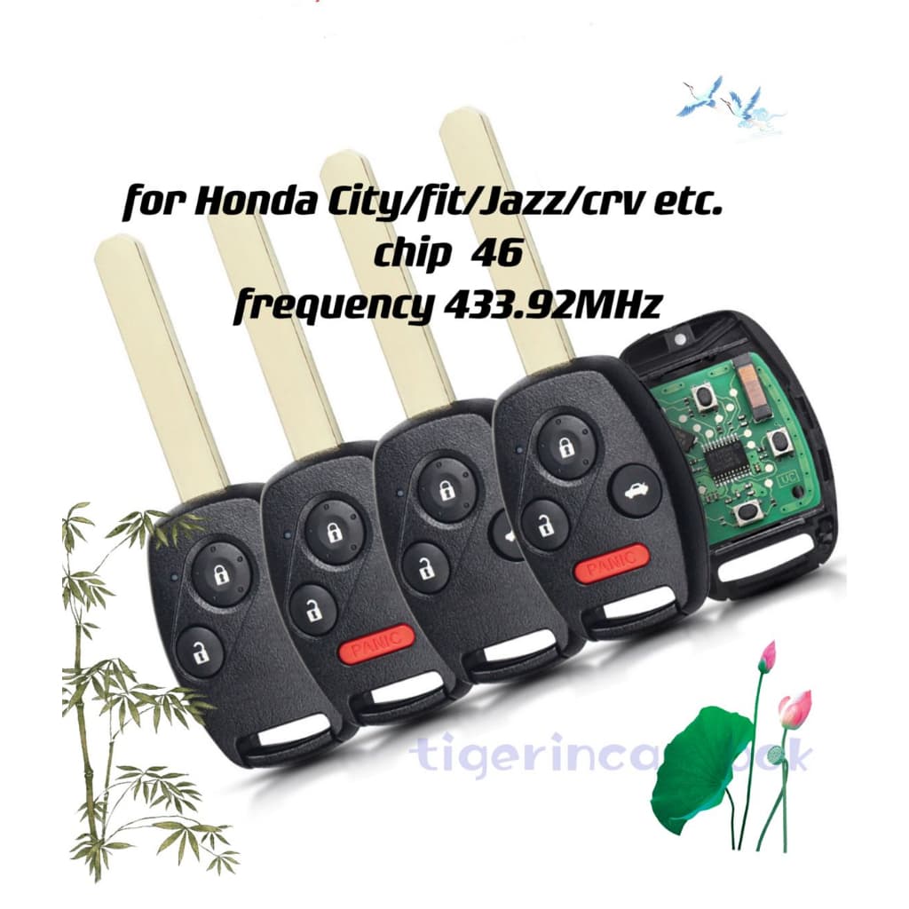 Chave De Controle Remoto HONDA (Frequência 433.92 MHz ; chip De Ignição 46) Para Duplicação De Remota CITY FIT JAZZ