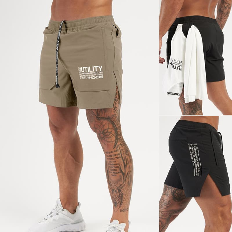 VQ Masculino Esportes Casual Shorts Verão Quick Dry Jogging Bottoms